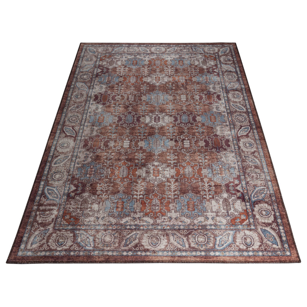 Tappeto Dubai Bordeaux Ornamenti Antiscivolo
