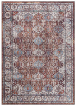 Tappeto Dubai Bordeaux Ornamenti Antiscivolo