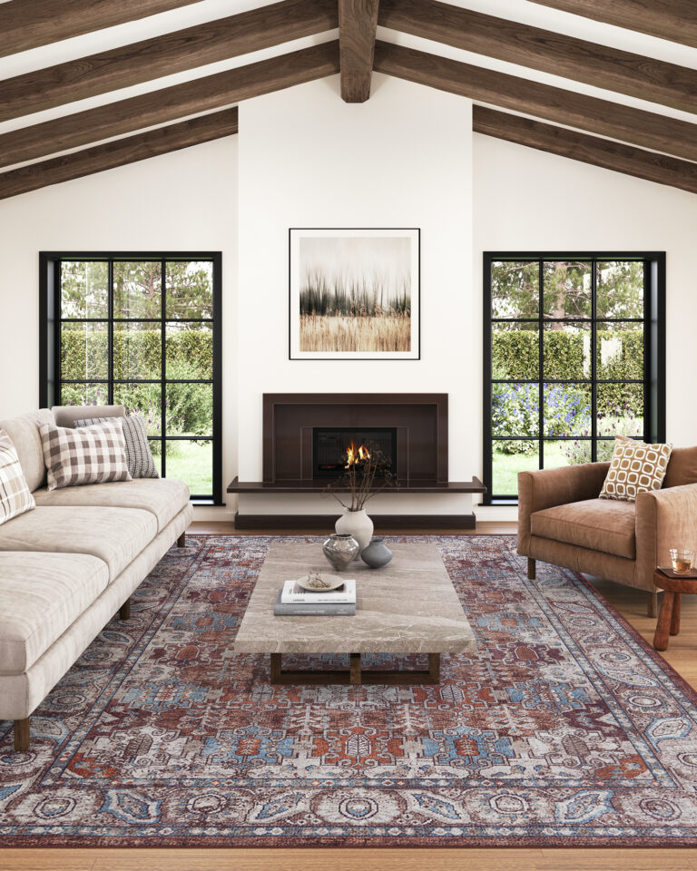 Tappeto Dubai Bordeaux Ornamenti Antiscivolo