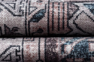 Tappeto Dubai Blu Navy Effetto Usurato Antiscivolo