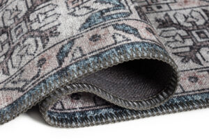 Tappeto Dubai Blu Navy Effetto Usurato Antiscivolo