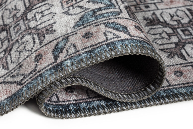 Tappeto Dubai Blu Navy Effetto Usurato Antiscivolo