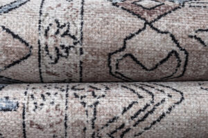 Tappeto Dubai Grigio Beige Vintage Antiscivolo