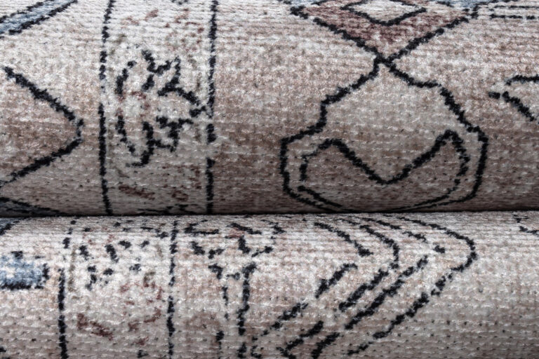 Tappeto Dubai Grigio Beige Vintage Antiscivolo