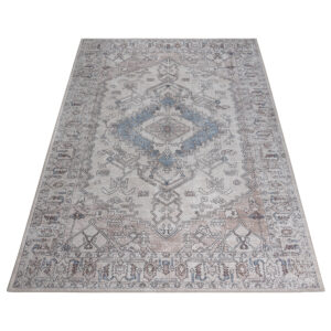 Tappeto Dubai Grigio Beige Vintage Antiscivolo