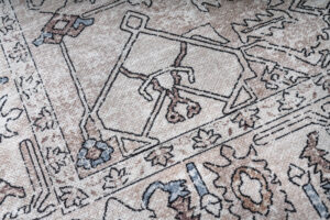 Tappeto Dubai Grigio Beige Vintage Antiscivolo