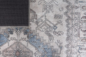 Tappeto Dubai Grigio Beige Vintage Antiscivolo