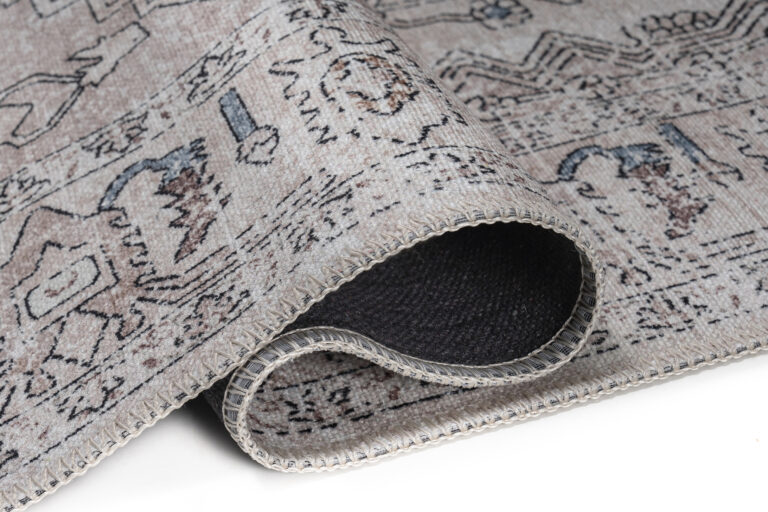 Tappeto Dubai Grigio Beige Vintage Antiscivolo