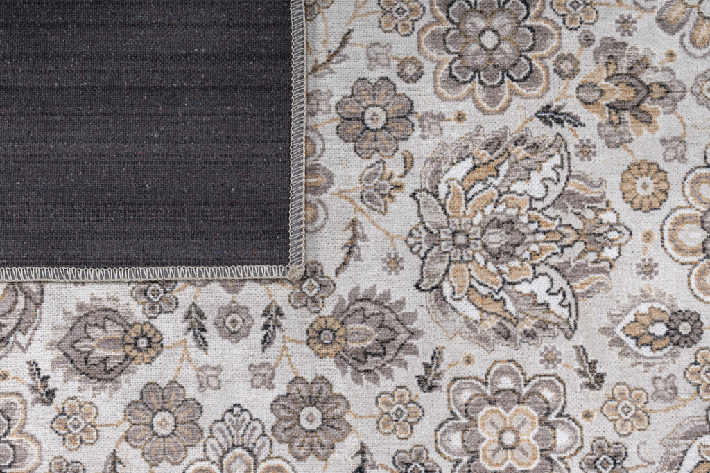 Tappeto Dubai Beige Motivo Floreale Antiscivolo