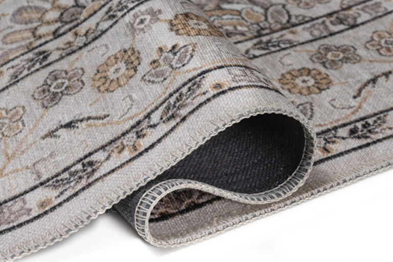 Tappeto Dubai Beige Motivo Floreale Antiscivolo