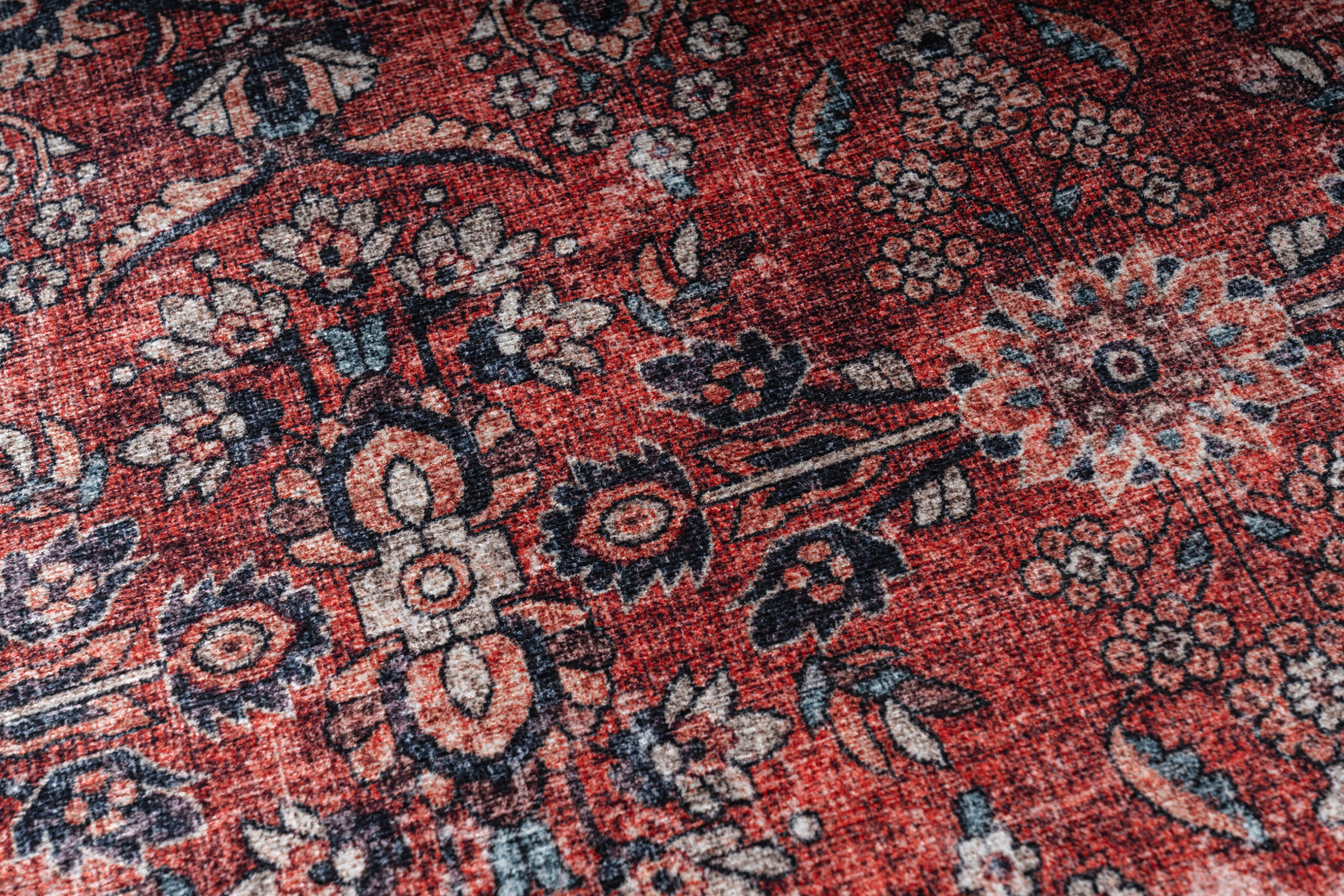 Tappeto Dubai Rosso Ornamenti Antiscivolo