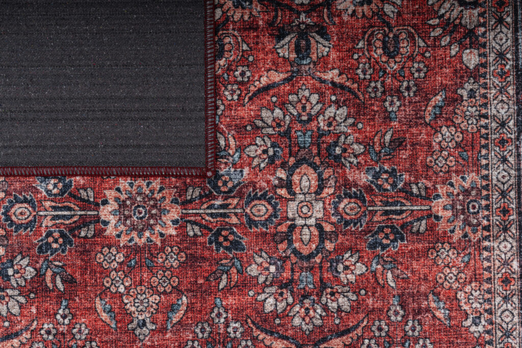 Tappeto Dubai Rosso Ornamenti Antiscivolo