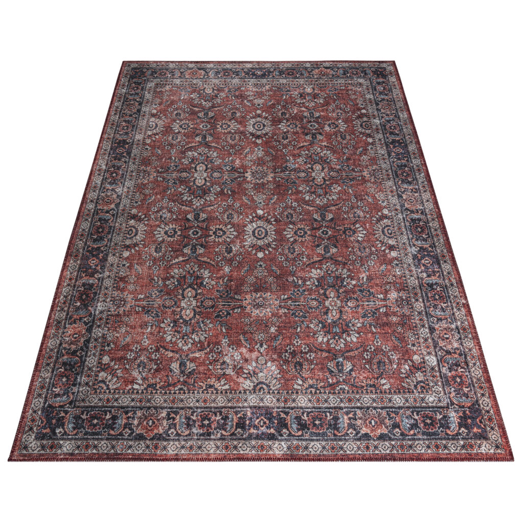 Tappeto Dubai Rosso Ornamenti Antiscivolo