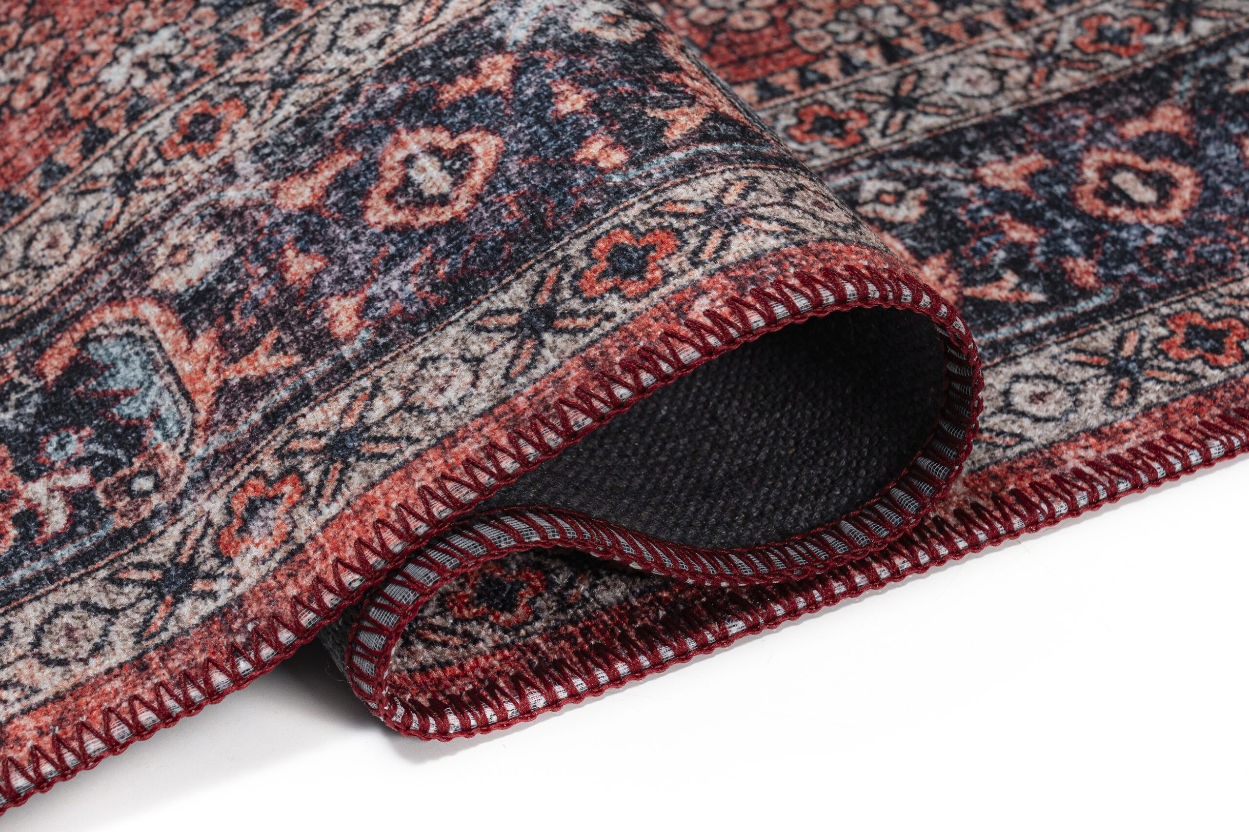 Tappeto Dubai Rosso Ornamenti Antiscivolo