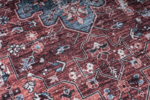 Tappeto Dubai Rosso Blu Navy Antiscivolo