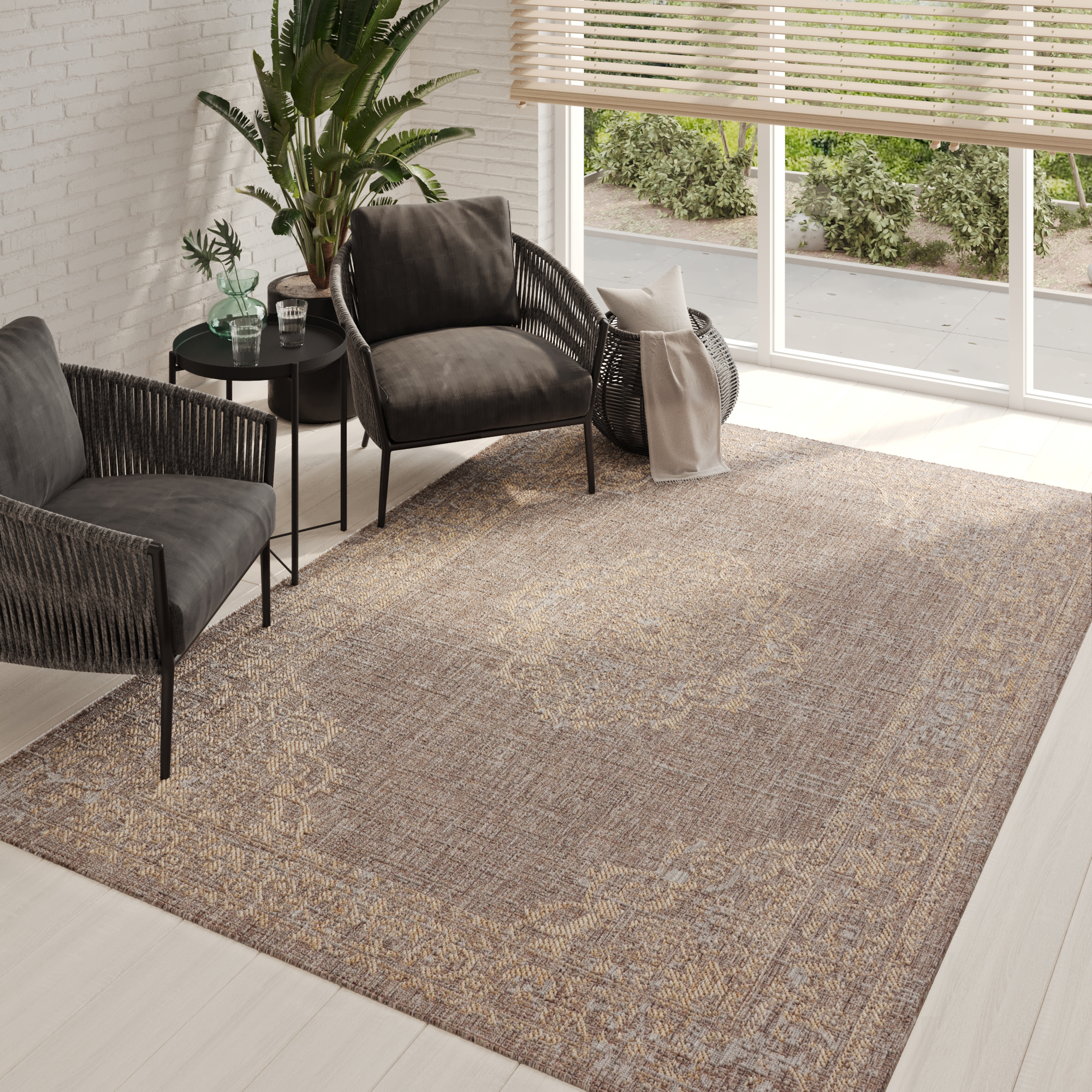 Tappeto Esterno Melissa Marrone Vintage