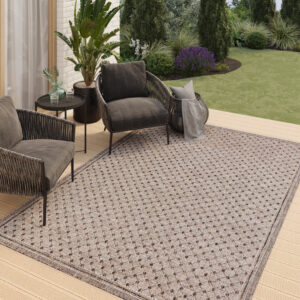 Tappeto Esterno Melissa Marrone Rombi