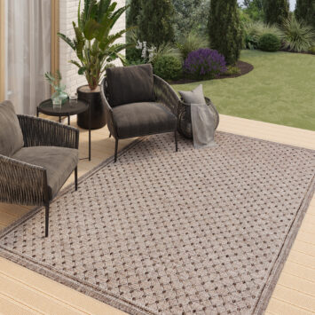 Tappeto Esterno Melissa Marrone Rombi