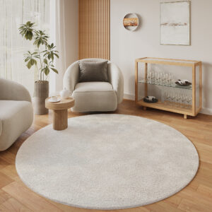 Tappeto Lumi Rotondo Crema Antiscivolo
