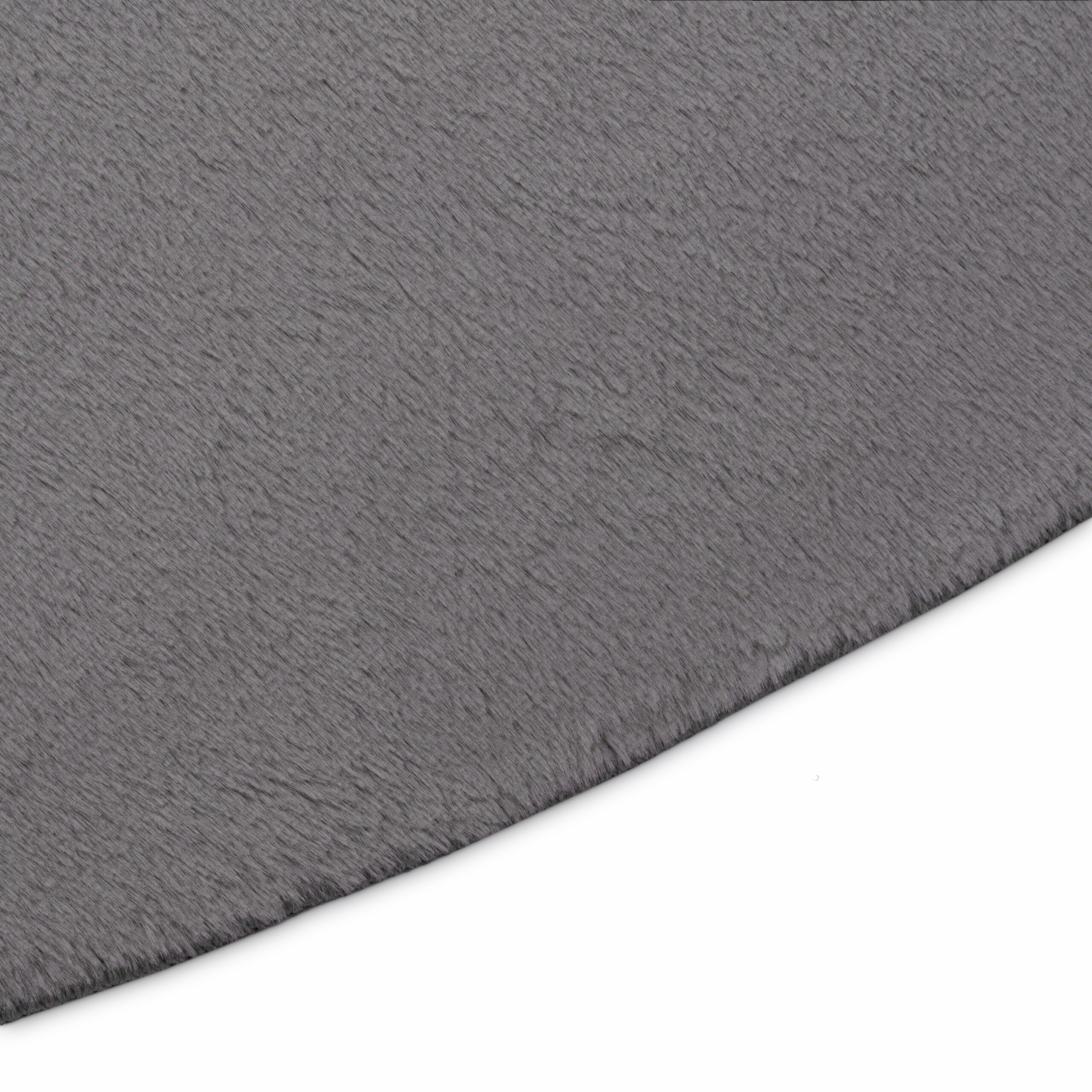 Tappeto Lumi Rotondo Grigio Scuro Antiscivolo