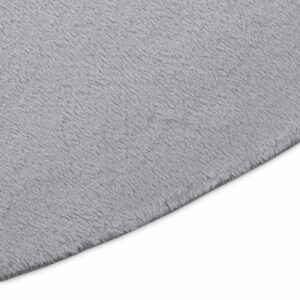Tappeto Lumi Rotondo Grigio Chiaro Antiscivolo