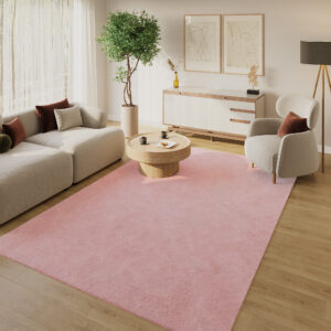 Tappeto Lumi Rosa Antiscivolo