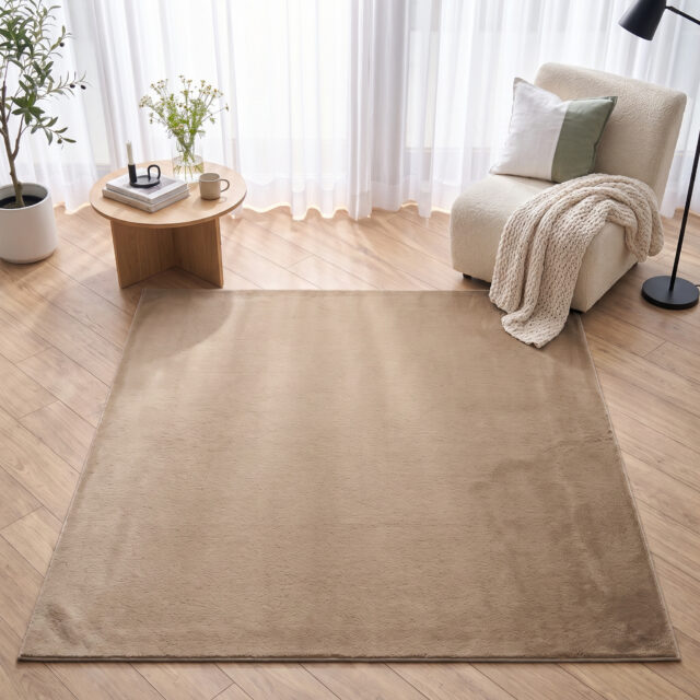 Tappeto Lumi Quadrato Marrone Antiscivolo