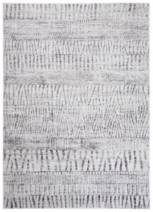 Tappeto Sky Grigio Blu Etnico Strisce