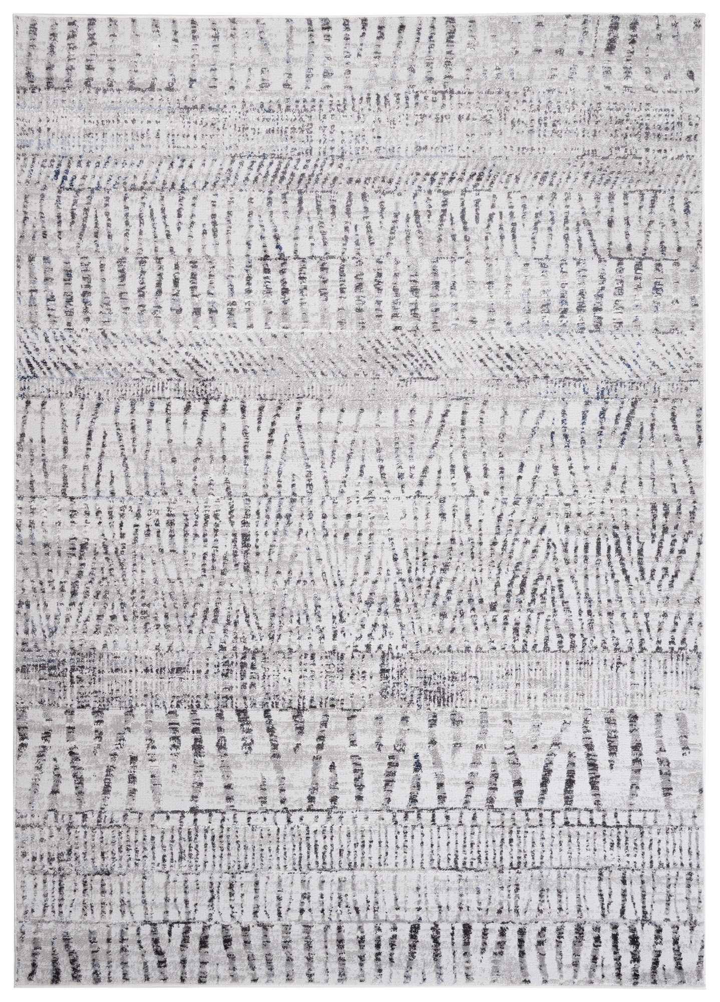 Tappeto Sky Grigio Blu Etnico Strisce