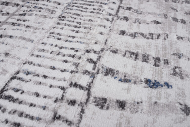 Tappeto Sky Grigio Blu Etnico Strisce