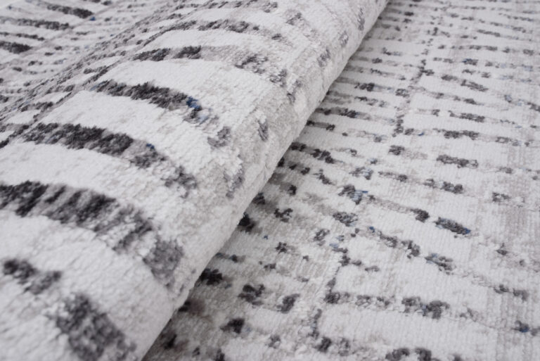 Tappeto Sky Grigio Blu Etnico Strisce