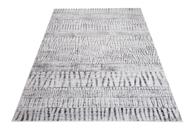 Tappeto Sky Grigio Blu Etnico Strisce