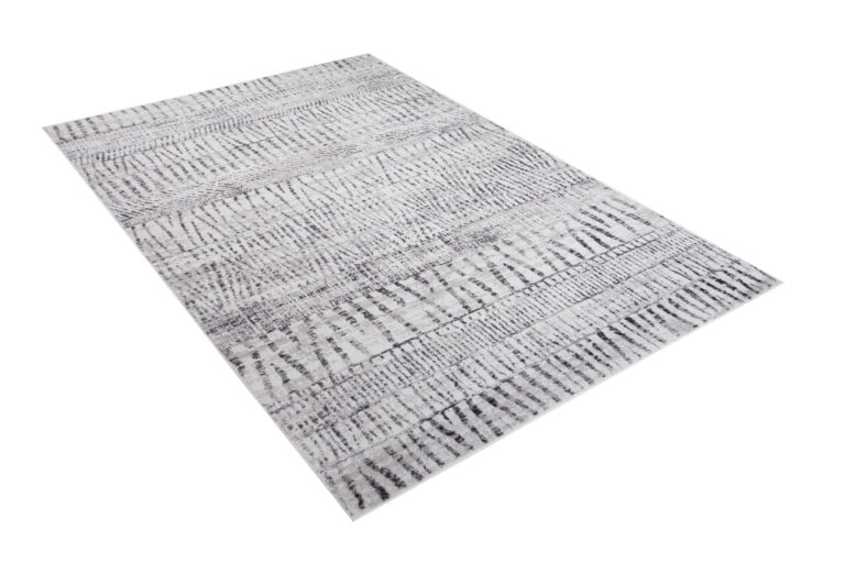 Tappeto Sky Grigio Blu Etnico Strisce