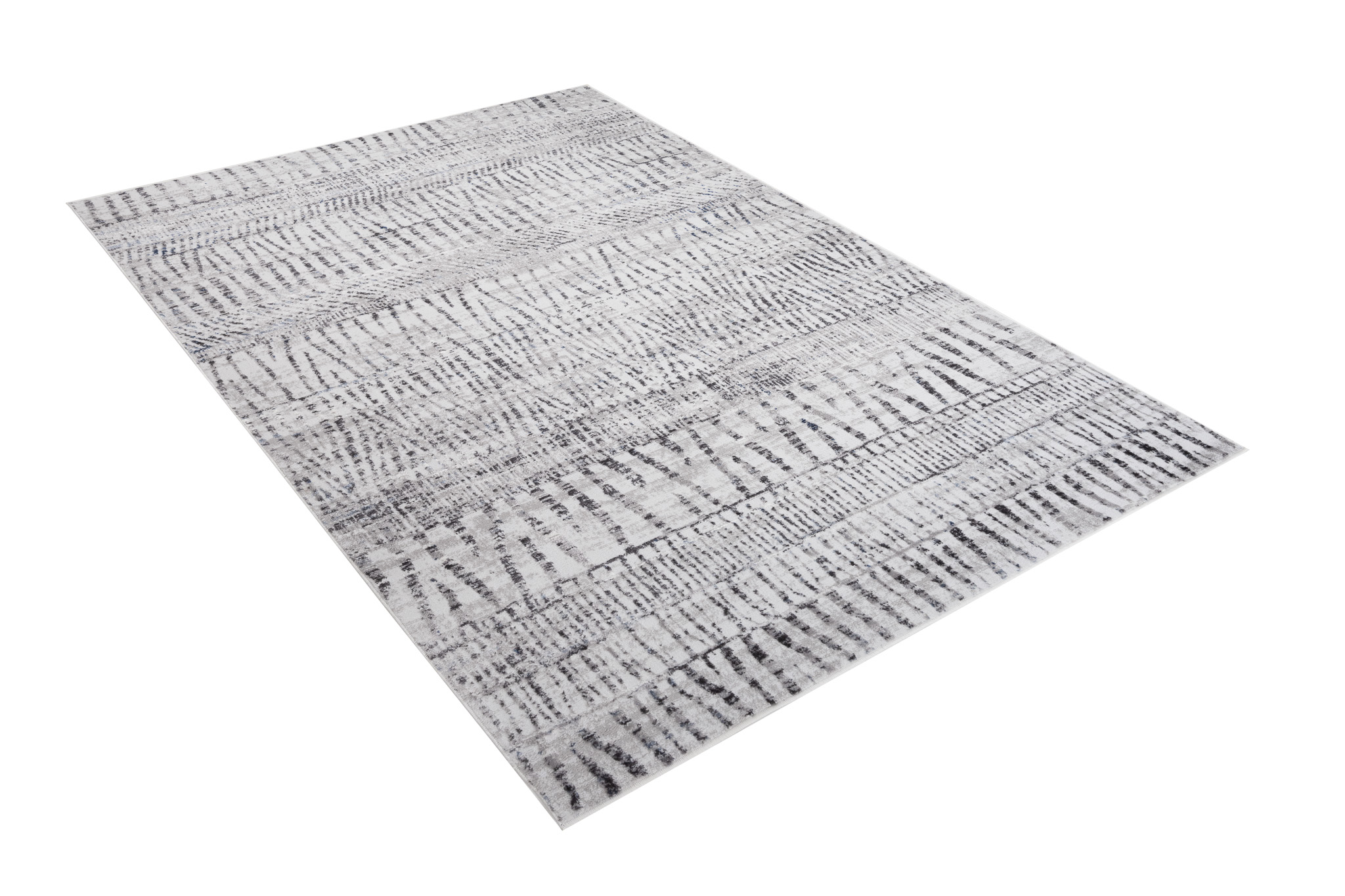 Tappeto Sky Grigio Blu Etnico Strisce