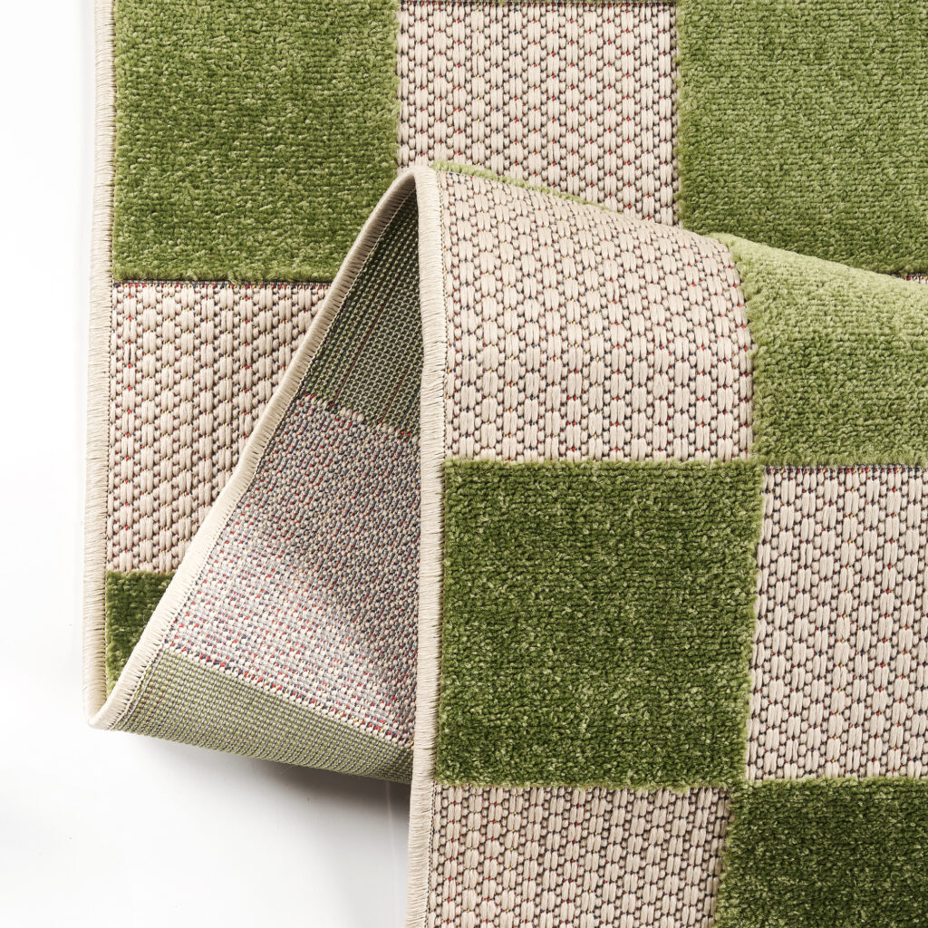 Tappeto Esterno Checker Crema Verde