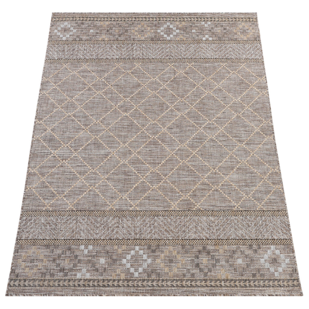 Tappeto Esterno Melissa Marrone Geometrico