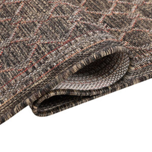 Tappeto Esterno Melissa Marrone Scuro Rombi