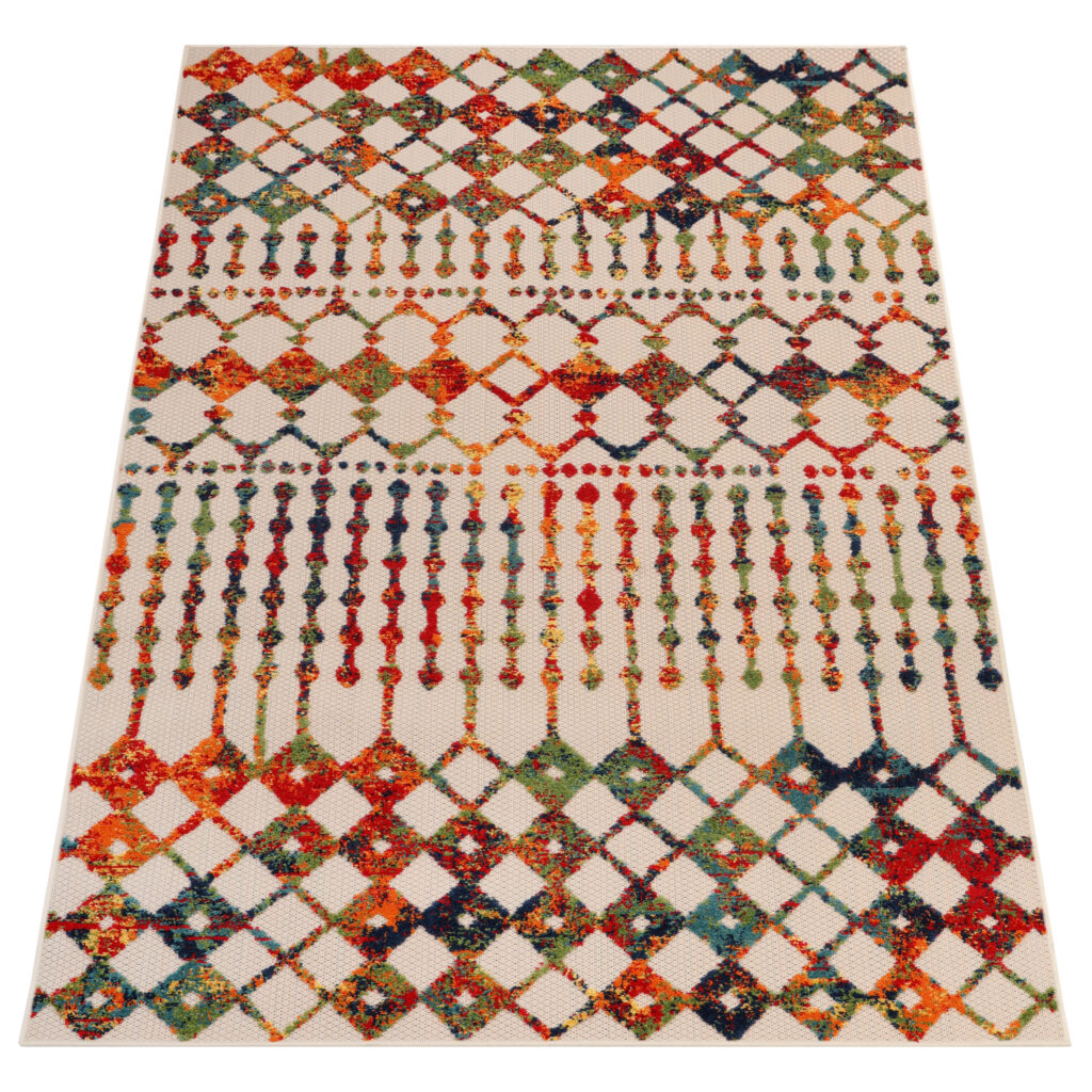 Tappeto Esterno Patio Multicolore Geometrico
