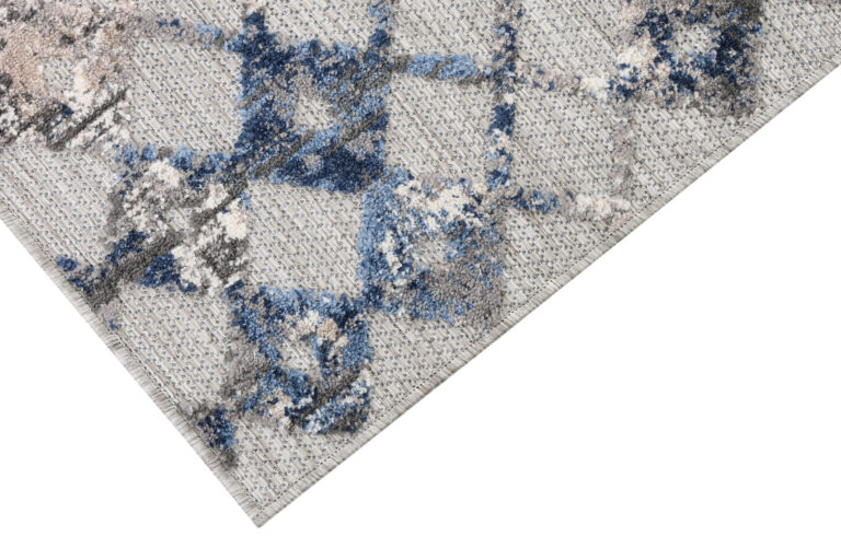 Tappeto Esterno Patio Grigio Geometrico