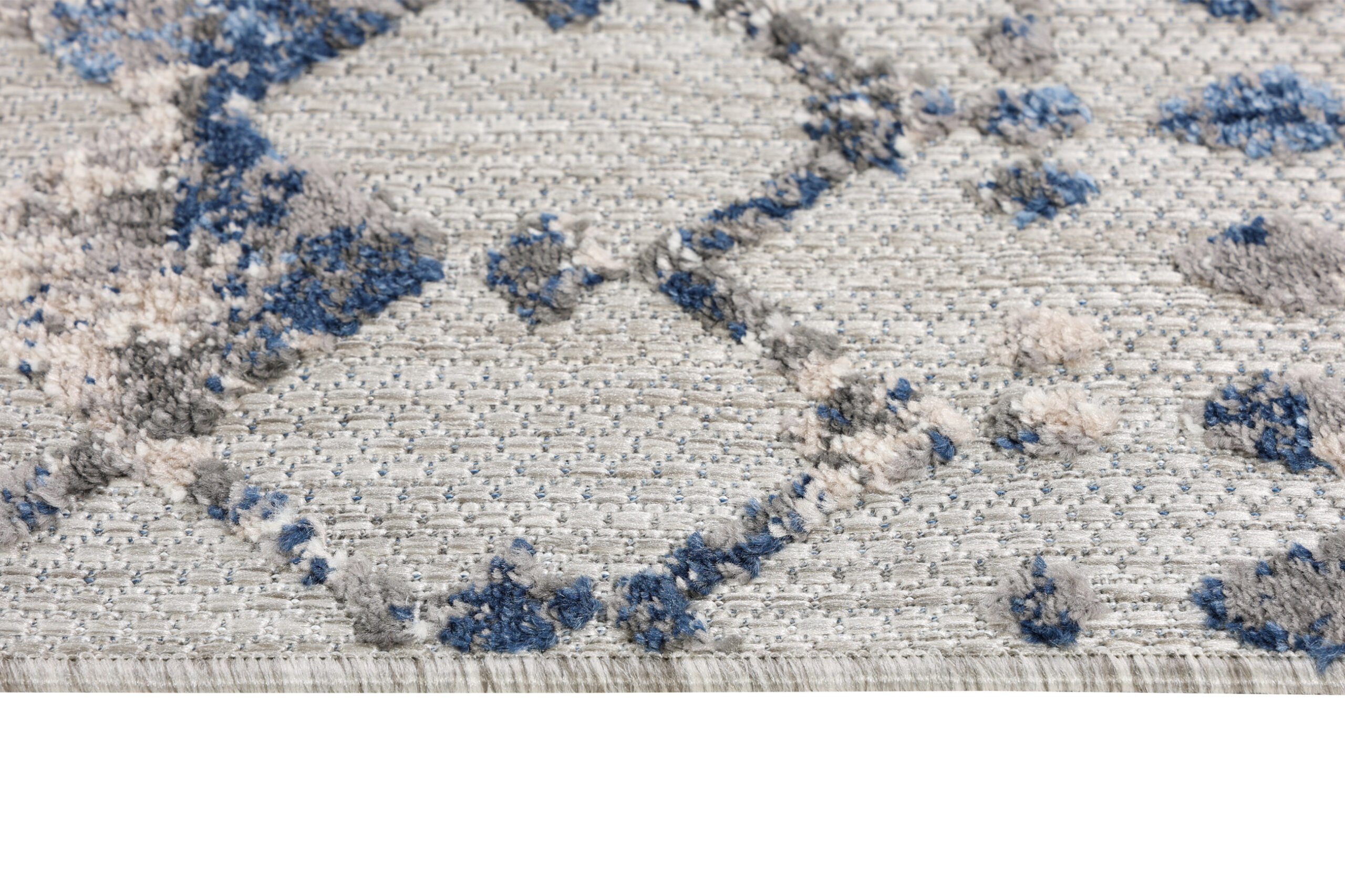 Tappeto Esterno Patio Grigio Geometrico