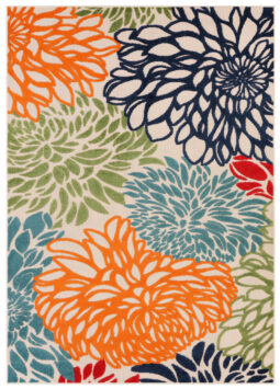 Tappeto Esterno Patio Multicolore Fiori