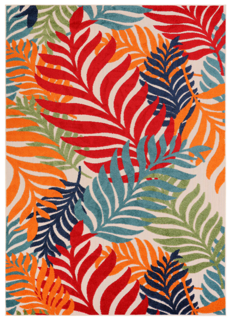 Tappeto Esterno Patio Multicolore Tropici