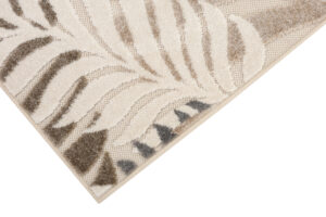 Tappeto Esterno Patio Beige Foglie