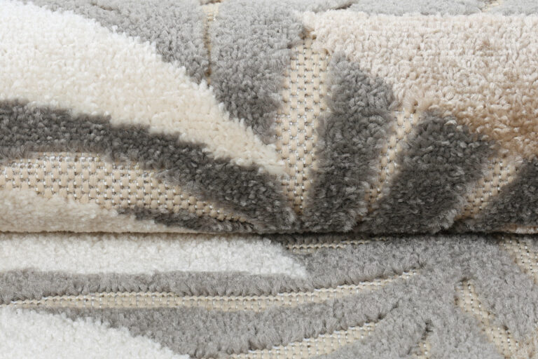 Tappeto Esterno Patio Beige Foglie