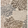 Tappeto Esterno Patio Beige Fiori