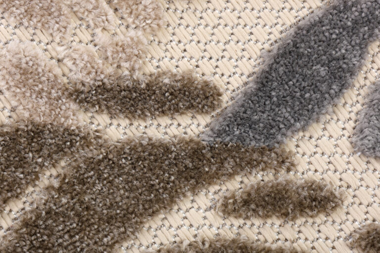 Tappeto Esterno Patio Beige Fiori