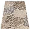 Tappeto Esterno Patio Beige Fiori