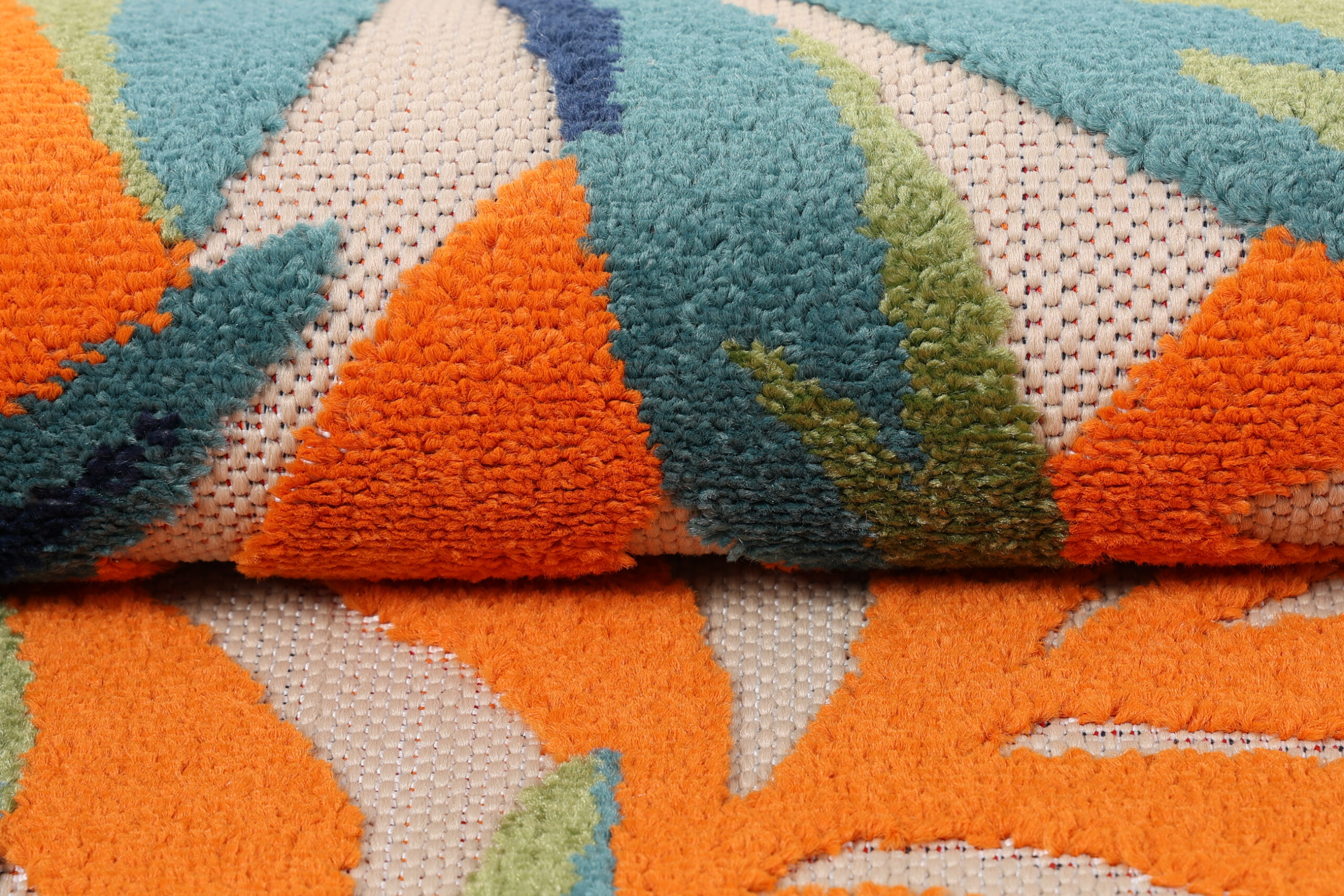 Tappeto Esterno Patio Multicolore Motivo Foglie