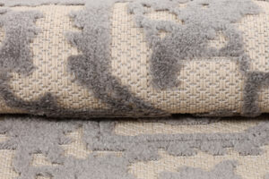 Tappeto Esterno Patio Crema Grigio Ornamenti