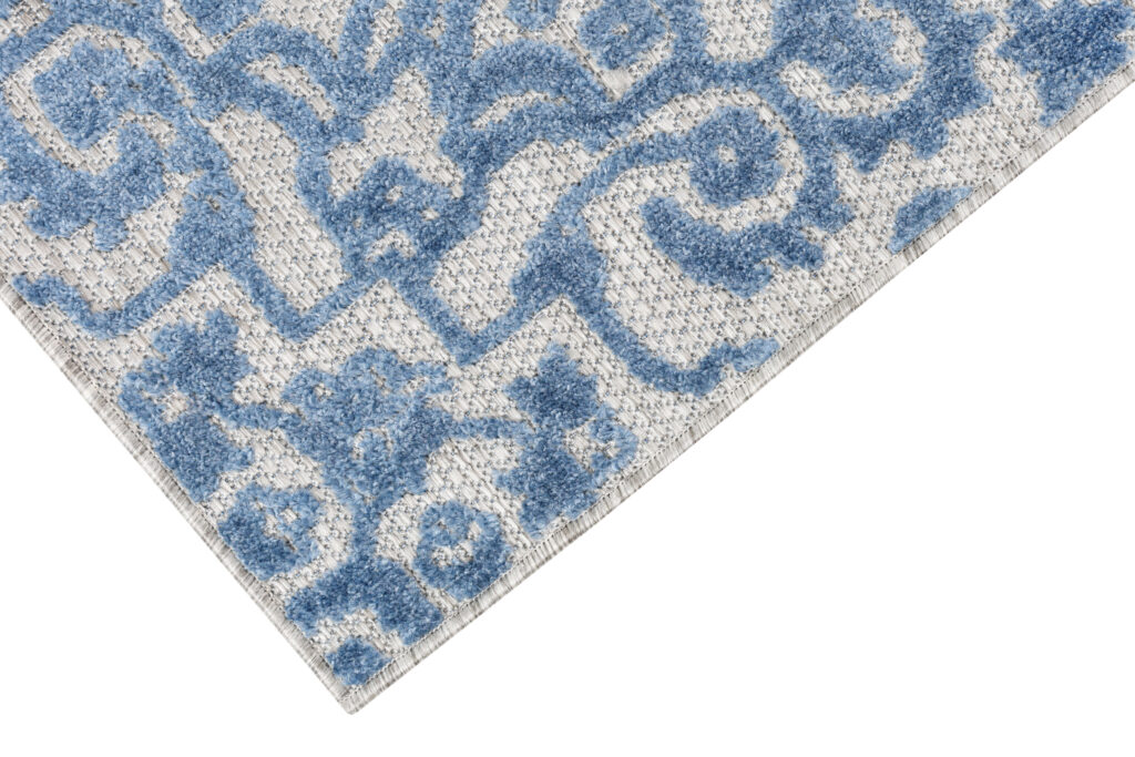 Tappeto Esterno Patio Blu Ornamenti